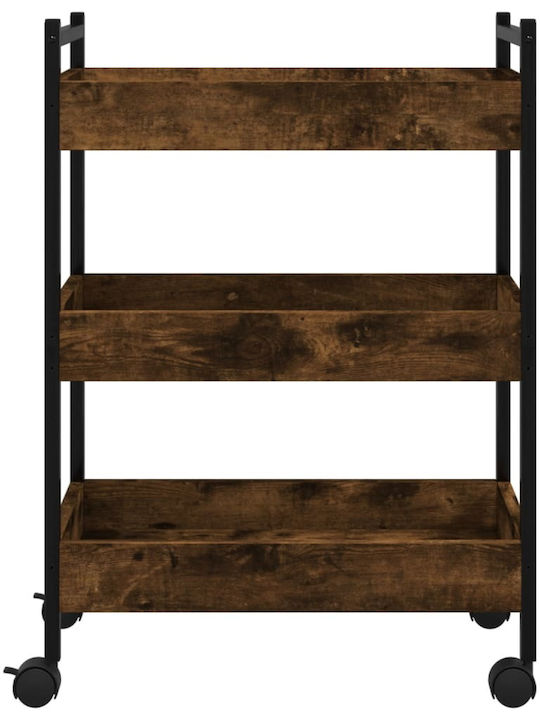 vidaXL Ραφιέρα Κουζίνας Ξύλινη 3 Θέσεων Καφέ 50x30x70cm