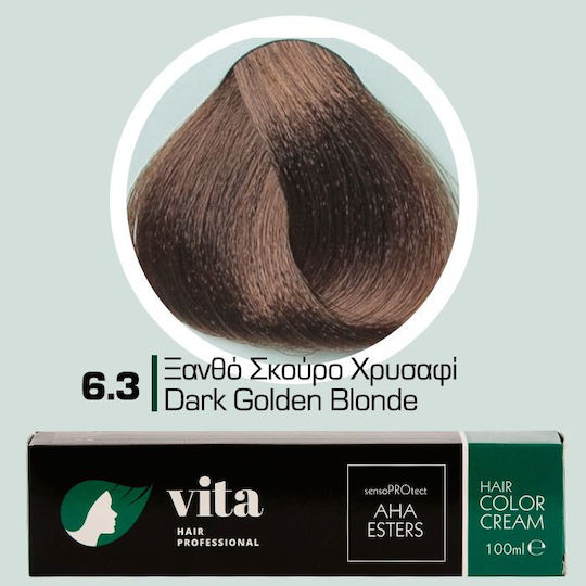 Vita Hair Professional Hair Dye Dark Blonde Golden 6.3 100ml
