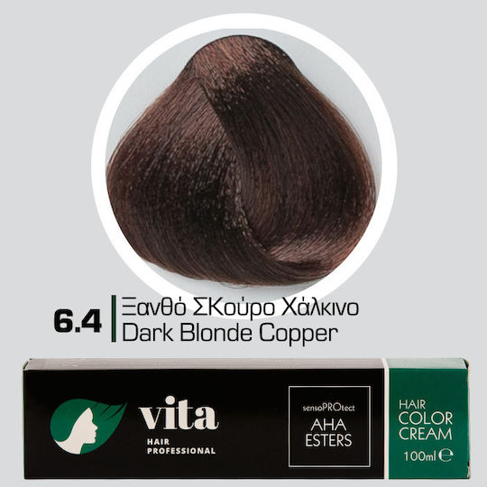 Vita Hair Professional Hair Dye Dark Blonde Copper 6.4 100ml