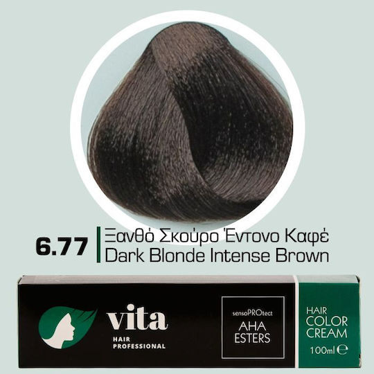 Vita Hair Professional Hair Dye Dark Blonde Intense Brown 6.77 100ml