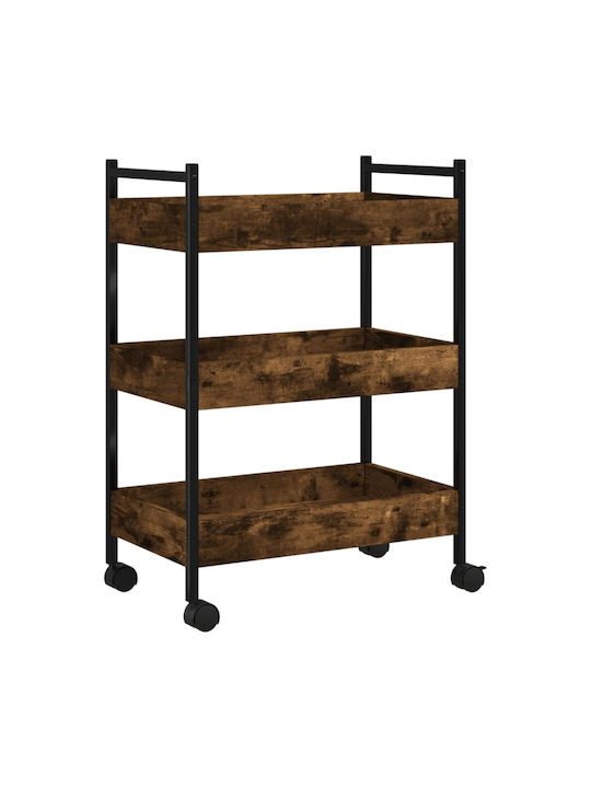 vidaXL Ραφιέρα Κουζίνας Ξύλινη 3 Θέσεων Καφέ 50x30x70cm