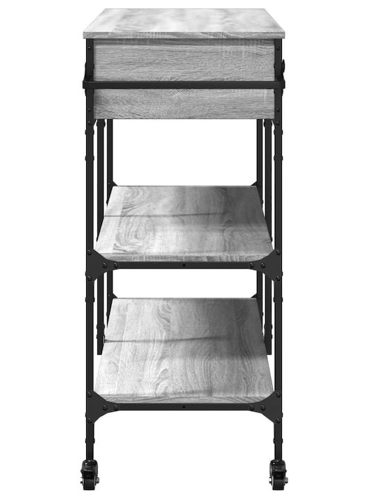 vidaXL Wooden Kitchen Rack 4 Tiers Gray 105x42x95cm
