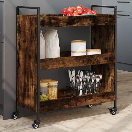 vidaXL Ραφιέρα Κουζίνας Ξύλινη 4 Θέσεων Καφέ 70x30x82cm