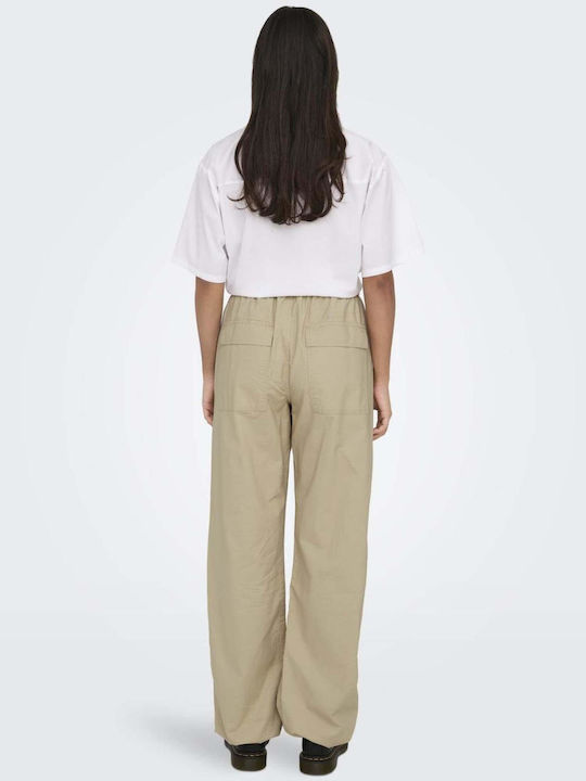 Only Women's Fabric Trousers Beige