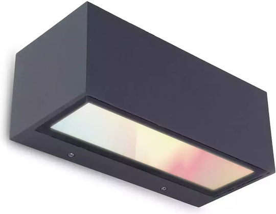 Lutec Wandmontierte Außen-Deckenleuchte LED IP54 17W mit RGB Licht 22x10.3x8.5εκ.