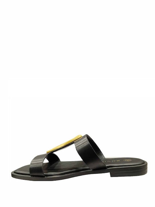 Envie Shoes Women's Flat Sandals in Black Color