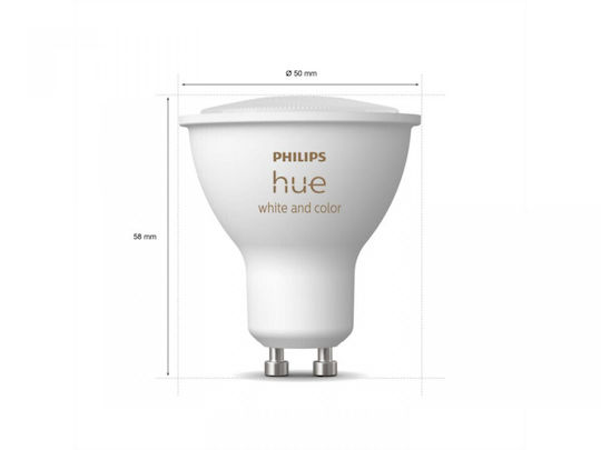 Philips Smart Λάμπα LED 5W για Ντουί GU10 και Σχήμα PAR16 RGB 350lm