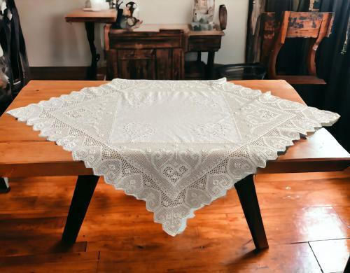 Linea Home Tischtuch Stricken Beige 140x180cm