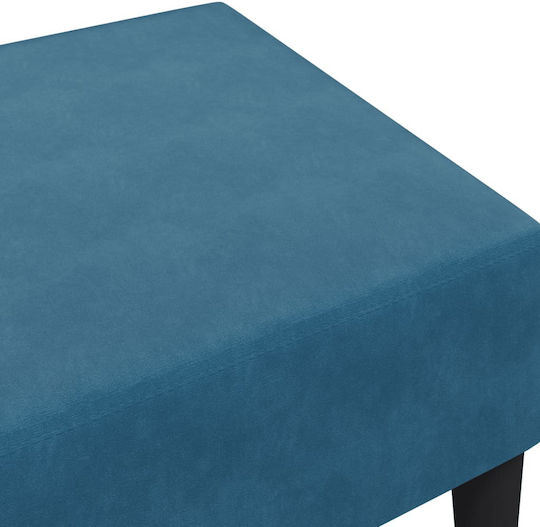 Samt Fußhocker Blau 77x55x31cm