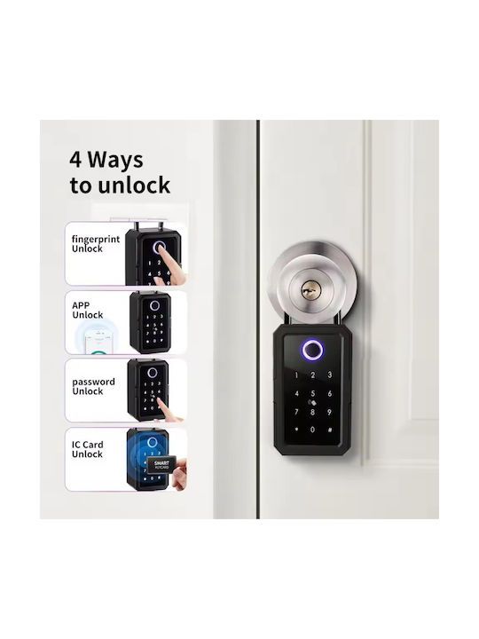 Smart Wall-mounted Combination Key Holder with Keyboard 7.2x5.2x12.2cm