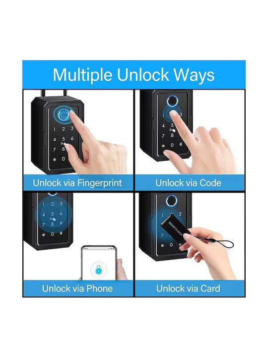 Smart Wall-mounted Combination Key Holder with Keyboard 7.2x5.2x12.2cm