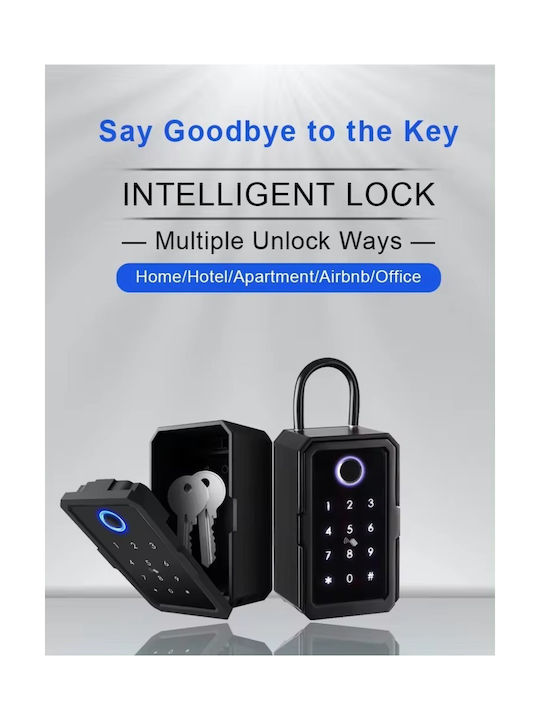 Smart Wall-mounted Combination Key Holder with Keyboard 7.2x12.2x12.2cm