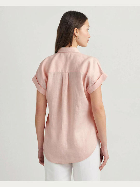 Mâneca scurta Femei In Cămașă Pink