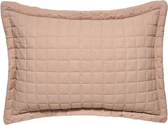 Kentia Vegas Μαξιλαροθήκη Oxford Καπιτονέ Peach 50x70εκ.