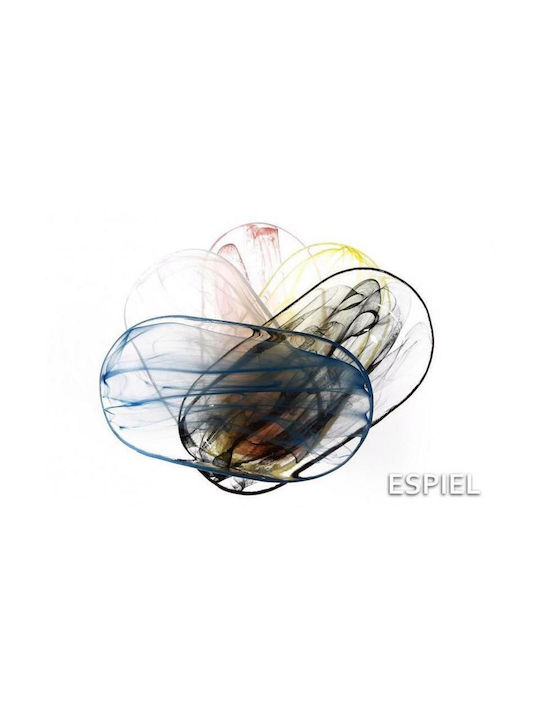 Espiel Oval Decorative Platters Set Atlas Black 27x14cm 6pcs