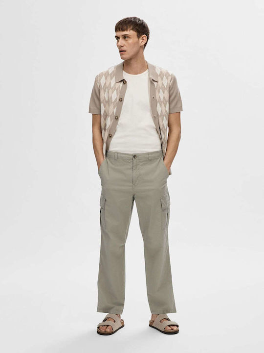 Selected Men's Trousers Cargo Oil Green