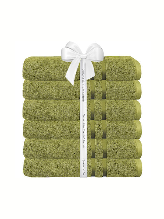 Quasar Quasar Badetücher Lime Grün 6 Stücke Gewicht 450 g/m²
