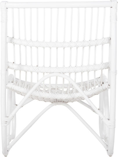 Πολυθρόνα Εξωτερικού Χώρου Rattan Grinn Λευκό 44x65x79.5εκ.