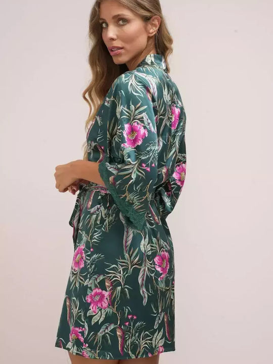 Bonatti Sommer Damen Satin Robe Grün