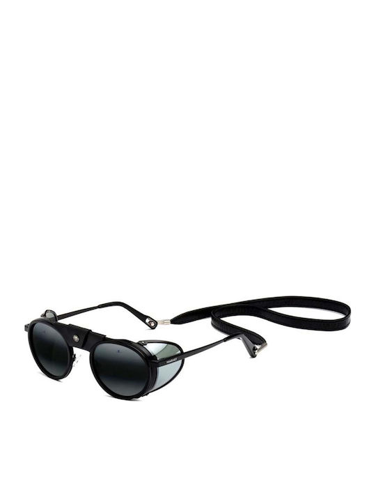 Glacier Men's Sunglasses with Black Plastic Frame and Black Polarized Lens