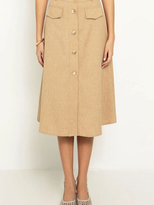 Toi&Moi Midi Skirt Camel