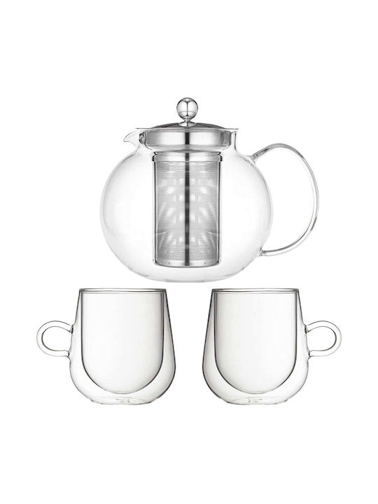 Quasar Teeset mit Tasse Glas 2x250ml & 650ml 3Stück