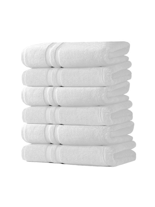Quasar Πετσέτα Σώματος Luxury 76x147εκ. Λευκή Βάρους 650gr/m²