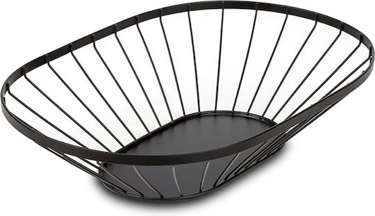Nava Fruitieră Metalic Negru 40x25.5x8.5buc Nava Fruitieră Metalic Negru 40x25.5x8.5buc