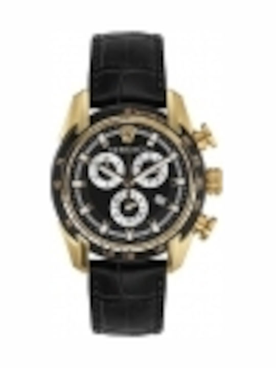 Versace V-ray Ρολόι Μπαταρίας με Δερμάτινο Λουράκι Versace V-ray Ρολόι Μπαταρίας με Δερμάτινο Λουράκι