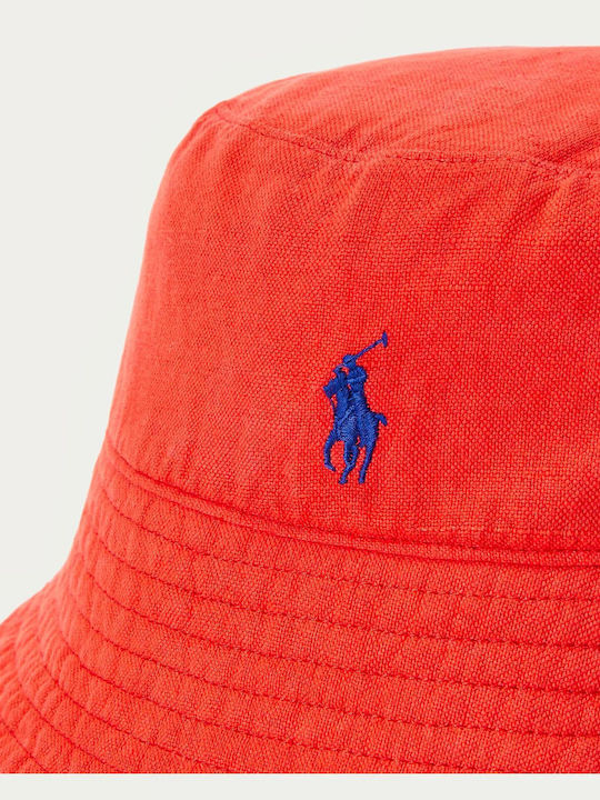 Ralph Lauren Γυναικείο Λινό Καπέλο Bucket Κόκκινο