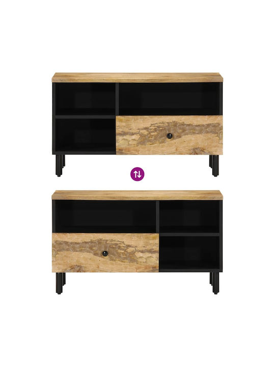 TV Stand Made of Solid Wood Brown M80xD33xH46cm