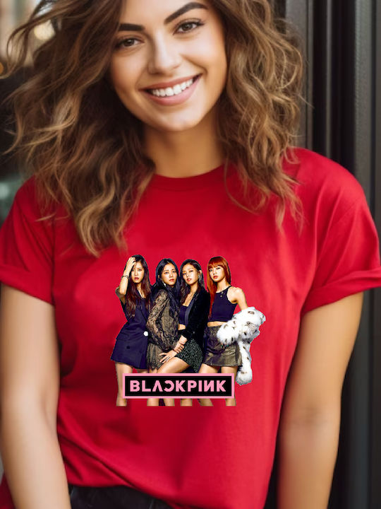 Fruit of the Loom Blackpink T-shirt Βαμβακερό
