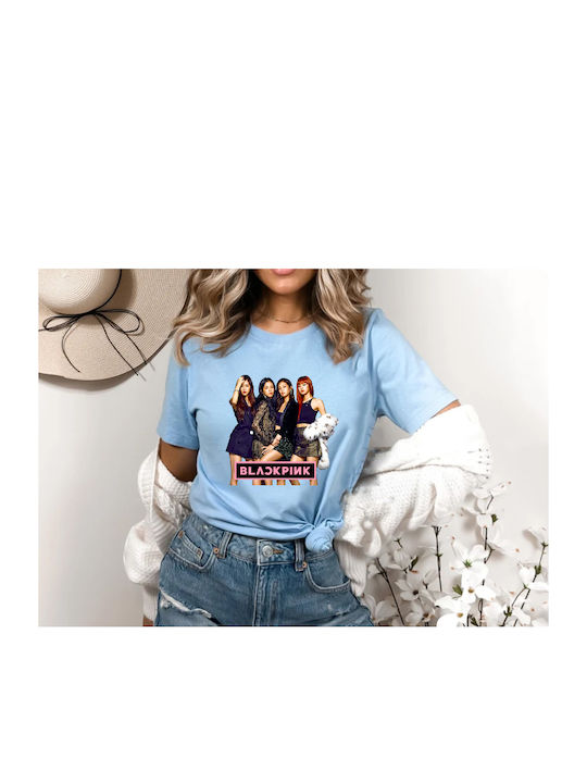 Fruit of the Loom Blackpink T-shirt Μπλε Βαμβακερό