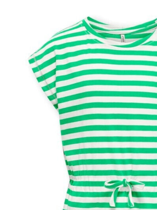 Kids Dress Short Sleeve Dresses Stripes Kids Only Green Girl 15186520 Green