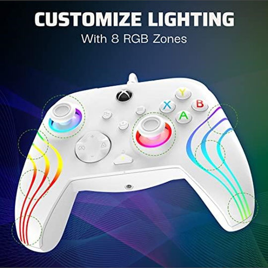 PDP Afterglow Wired Gamepad for PC / Xbox One / Xbox Series White