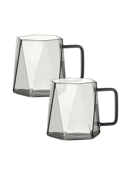 Quasar Becher Glas Transparent 450ml 2Stück