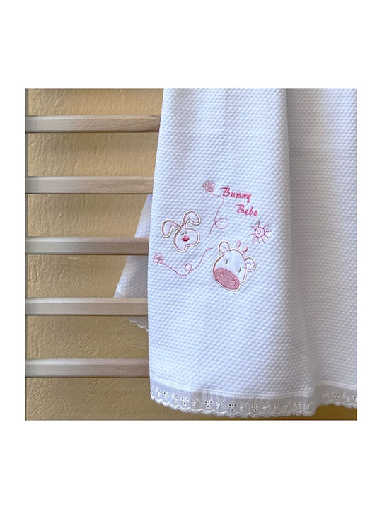 Bunny Bebe Одеяло За Пелени Розово 76x90см