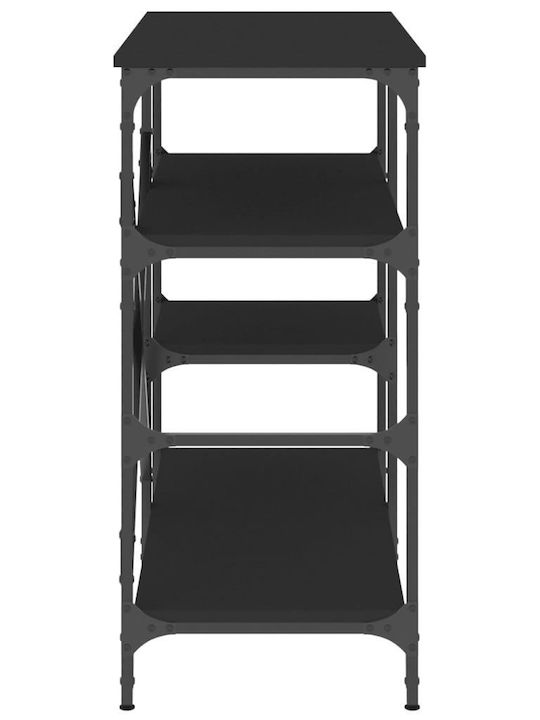 vidaXL Kitchen Rack Metallic 4 Tiers Black 90x40x84cm