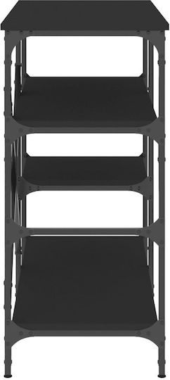 vidaXL Kitchen Rack Metallic 4 Tiers Black 90x40x84cm