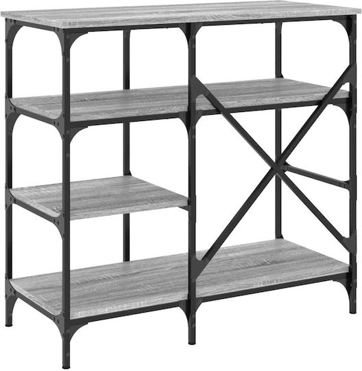 vidaXL Kitchen Rack Metallic 4 Tiers Gray 90x40x84cm