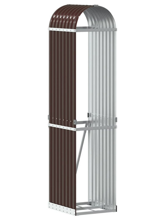 vidaXL Inox Ράφι Αποθήκευσης Ξύλων 40x45x170cm Καφέ
