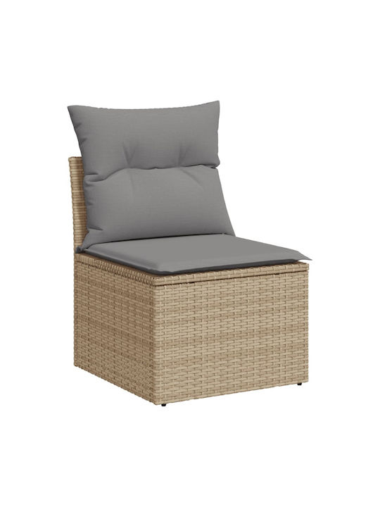 vidaXL Outdoor Sofa Rattan with Cushions 55x55x69cm