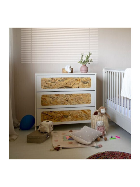 Atria Baby Kommode mit 3 Schubladen Braun 100x55x90cm