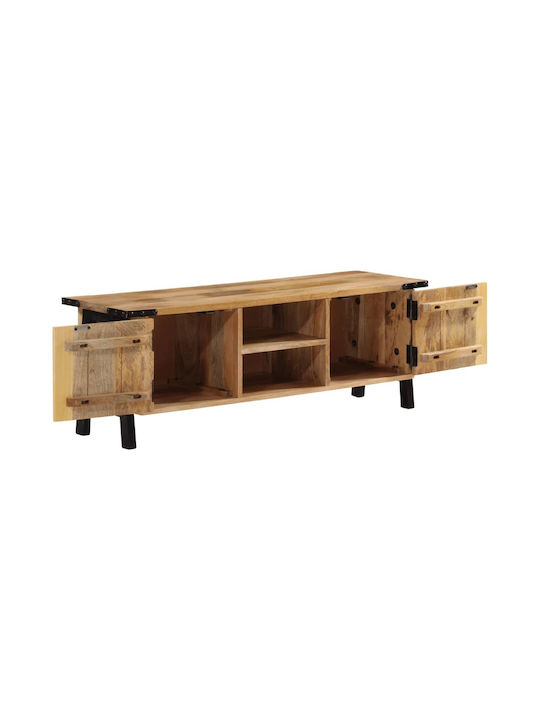 TV Stand from Metal & Solid Wood Coffee L110xW35xH40cm