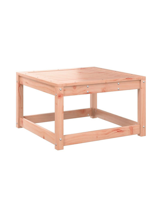 Wooden Cube Garden Stool with Cushion Brown 63.5x63.5x38cm