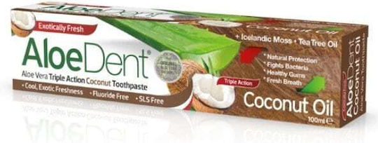 Optima Naturals Aloedent Zahnpasta Ohne Fluorid für Platte Kokosnuss 100ml