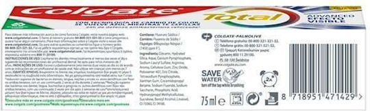 Colgate Total Advanced Visible Proof Toothpaste for Cavity Protection 75ml