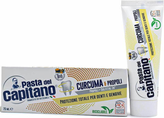 Pasta del Capitano Curcuma & Propoli Total Protection Οδοντόκρεμα 75ml
