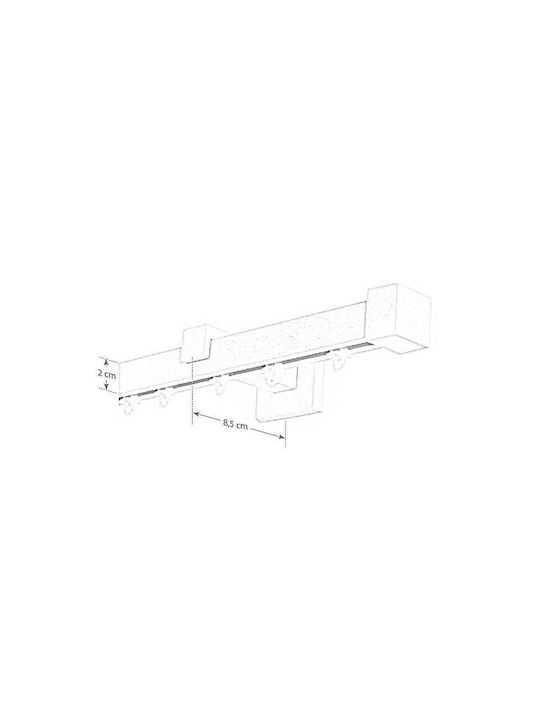 Anartisi Aluminium Curtain Rail Madison My 34 Aluminum Curtain Rail Dimensions (160cm), Properties (single)