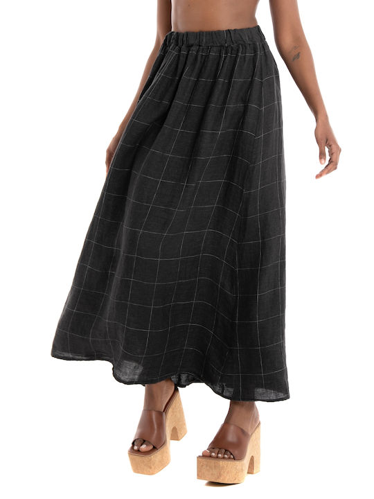 Crossley Skirt Gamis - Dark Grey Φούστες (Γυναικείο Linen Dark Grey - GAMIS)